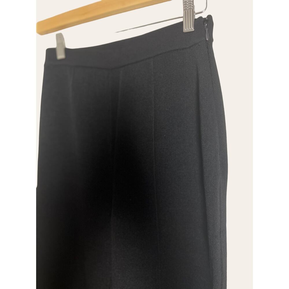 St. John Collection Black Knit Wide Leg Pants Size S - Picture 2 of 9